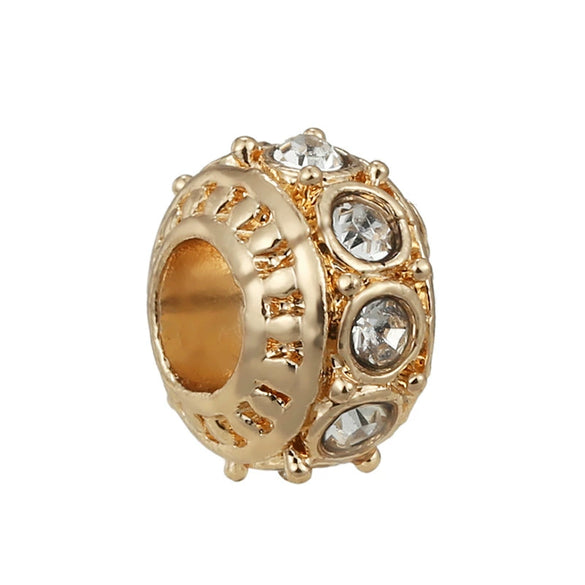 Wholesale Silverplated Metal Pendant Beads With Golden Bees And Totem Pattern Electroplated Diy Pendant Accessories