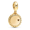 Wholesale Silverplated Metal Pendant Beads With Golden Bees And Totem Pattern Electroplated Diy Pendant Accessories