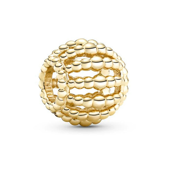 Wholesale Silverplated Metal Pendant Beads With Golden Bees And Totem Pattern Electroplated Diy Pendant Accessories