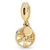 Wholesale Silverplated Metal Pendant Beads With Golden Bees And Totem Pattern Electroplated Diy Pendant Accessories