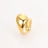Wholesale Simple Adjustable Crossopening Stainless Steel Geometric Ring For Women With Electroplating Jewelry