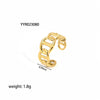 Wholesale Simple Adjustable Open Stainless Steel Ring For Women 18K Gold Plated With Vacuum Real Gold Electroplating In Pvd Furnace