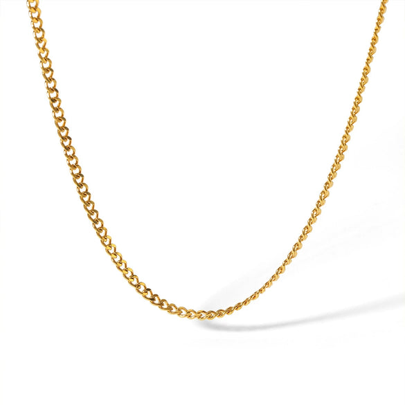 Wholesale Simple Allmatch Hiphop Style Stainless Steel Necklace With Regular Chain And Geometric Design Vacuum Real Gold Electroplated In Pvd Furnace For Men And Women