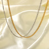 Wholesale Simple Allmatch Hiphop Style Stainless Steel Necklace With Regular Chain And Geometric Design Vacuum Real Gold Electroplated In Pvd Furnace For Men And Women
