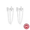 Wholesale Simple Allmatch S925 Sterling Silver Widesided Multisided Irregular Dropshaped Earrings With Geometric Pattern And Zirconia Design