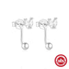 Wholesale Simple Allmatch S925 Sterling Silver Widesided Multisided Irregular Dropshaped Earrings With Geometric Pattern And Zirconia Design