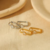Wholesale Simple Allmatch Stainless Steel Geometric Ushaped Electroplated Inlaid Zircon Earrings For Women
