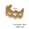 Wholesale Simple Animal Style Electroplated Stainless Steel Butterfly Bracelet With Open Design