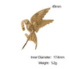 Wholesale Simple Animal Zodiac Pattern Electroplated Stainless Steel Open Ring For Women