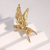 Wholesale Simple Animal Zodiac Pattern Electroplated Stainless Steel Open Ring For Women