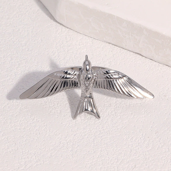 Wholesale Simple Animalshaped Electroplated Stainless Steel Open Rings For Women