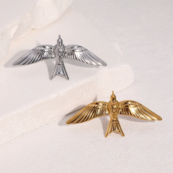 Wholesale Simple Animalshaped Electroplated Stainless Steel Open Rings For Women