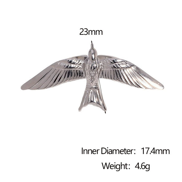 Wholesale Simple Animalshaped Electroplated Stainless Steel Open Rings For Women