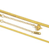 Wholesale Simple Blade Chain Necklace With Geometric Design For Ladies Stainless Steel Jewelry With Electroplating
