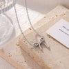 Wholesale Simple Bow Pattern Titanium Steel Electroplated Women's Pendant Necklace