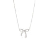 Wholesale Simple Bow Pattern Titanium Steel Electroplated Women's Pendant Necklace