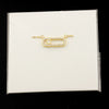 Wholesale Simple Charming Unisex Zircon Necklace With Geometric Design Copper Snake Bone Chain Three Color Optional