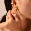Wholesale Simple Circle Line Winding Earrings In Niche Design Made Of Stainless Steel With 18K Gold Plated Electroplating And Geometric Styling