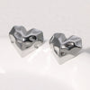 Wholesale Simple Cold Style Heartshaped Stainless Steel Electroplated Earrings For Women
