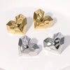Wholesale Simple Cold Style Heartshaped Stainless Steel Electroplated Earrings For Women
