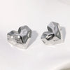 Wholesale Simple Cold Style Heartshaped Stainless Steel Electroplated Earrings For Women