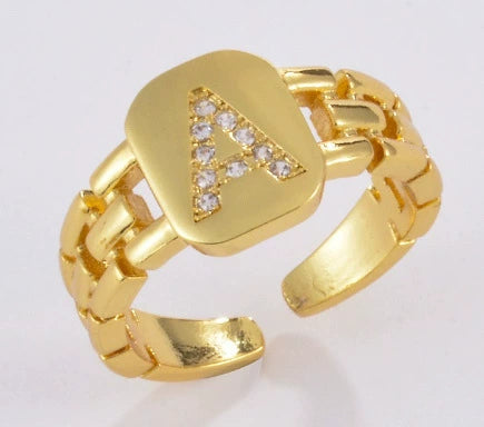 Wholesale Simple Colorful Zircon Ring Copper Micro Inlay Unisex