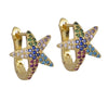 Wholesale Simple Colorful Zircon Ring Copper Micro Inlay Unisex