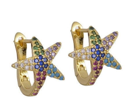 Wholesale Simple Colorful Zircon Ring Copper Micro Inlay Unisex