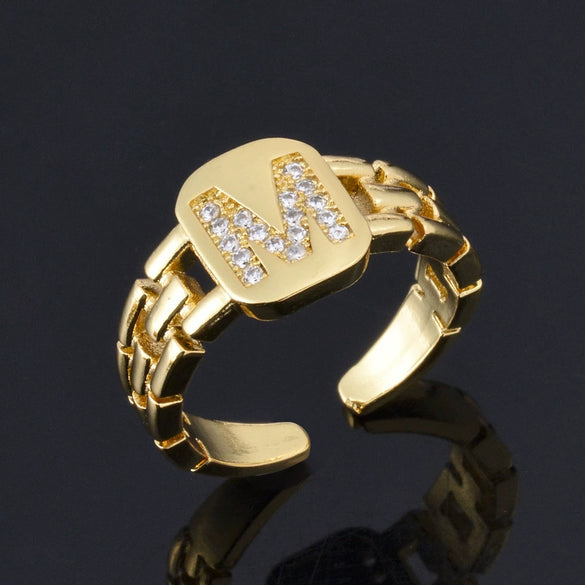 Wholesale Simple Colorful Zircon Ring Copper Micro Inlay Unisex