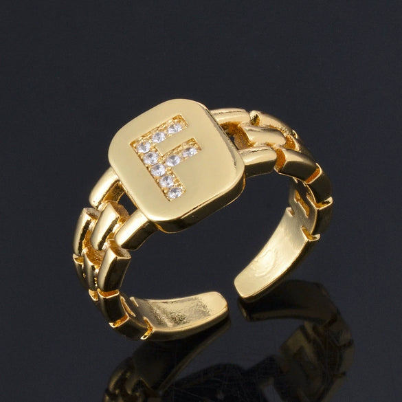 Wholesale Simple Colorful Zircon Ring Copper Micro Inlay Unisex