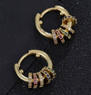 Wholesale Simple Colorful Zircon Ring Copper Micro Inlay Unisex