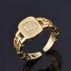 Wholesale Simple Colorful Zircon Ring Copper Micro Inlay Unisex