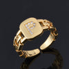 Wholesale Simple Colorful Zircon Ring Copper Micro Inlay Unisex