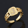 Wholesale Simple Colorful Zircon Ring Copper Micro Inlay Unisex