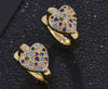Wholesale Simple Colorful Zircon Ring Copper Micro Inlay Unisex