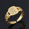 Wholesale Simple Colorful Zircon Ring Copper Micro Inlay Unisex