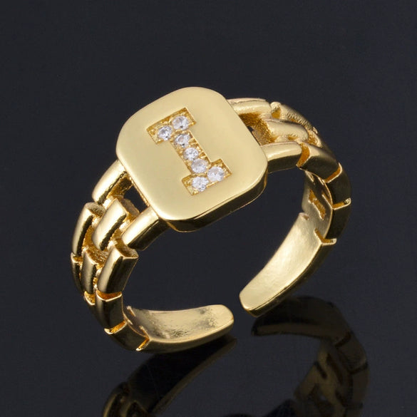 Wholesale Simple Colorful Zircon Ring Copper Micro Inlay Unisex