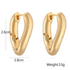 Wholesale Simple Copper Goldplated Geometric Earrings For Women