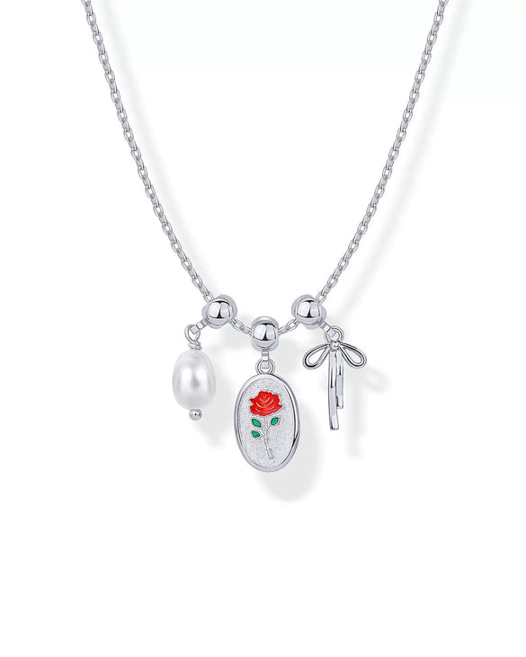 Wholesale Simple Copper Pendant Necklace With Heart Shape For Women Electroplated Mixed Gemstone Setting