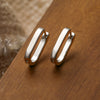 Wholesale Simple Copper Plated Real Gold Geometric Earrings For Women With Electroplating Treatment
