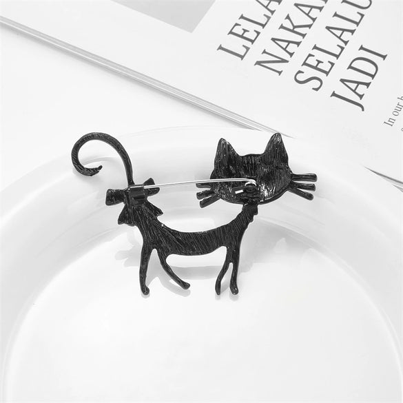 Wholesale Simple Creative Cute Cartoon Fun Animal Cat Alloy Oil Dripping Accessories Pin Brooch