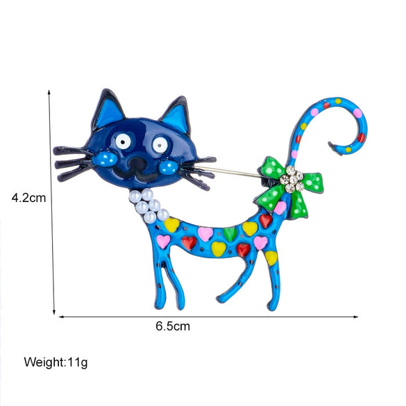 Wholesale Simple Creative Cute Cartoon Fun Animal Cat Alloy Oil Dripping Accessories Pin Brooch
