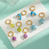 Wholesale Simple Creative Ocean Cartoon Animal Zodiac Earrings Titanium Steel Jewelry With Pvd Vacuum Real Gold Electroplating