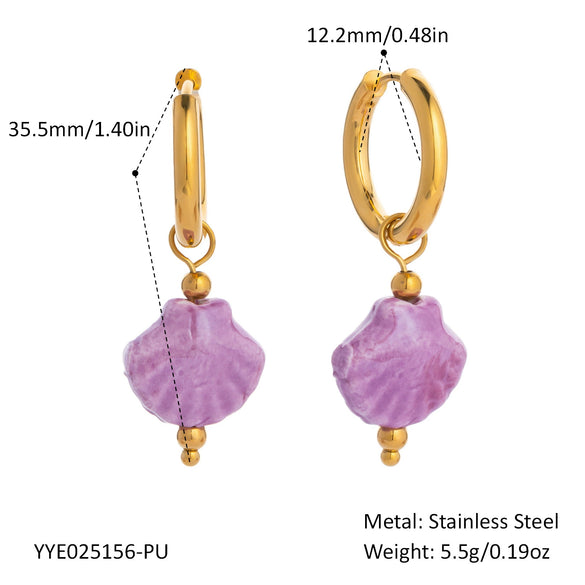 Wholesale Simple Creative Ocean Cartoon Animal Zodiac Earrings Titanium Steel Jewelry With Pvd Vacuum Real Gold Electroplating