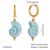 Wholesale Simple Creative Ocean Cartoon Animal Zodiac Earrings Titanium Steel Jewelry With Pvd Vacuum Real Gold Electroplating