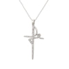 Wholesale Simple Cross Pendant Necklace With Copper And Gold Plated Electroplated Finish And Geometric Pattern