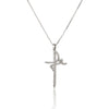 Wholesale Simple Cross Pendant Necklace With Copper And Gold Plated Electroplated Finish And Geometric Pattern