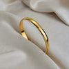 Wholesale Simple Cshaped Open Bracelet Modern Minimalist Geometric Stainless Steel Vacuumplated 18K Real Gold