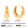 Wholesale Simple Cshaped Titanium Steel Electroplated Small Earrings For Trendy People