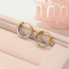 Wholesale Simple Cshaped Titanium Steel Electroplated Small Earrings For Trendy People